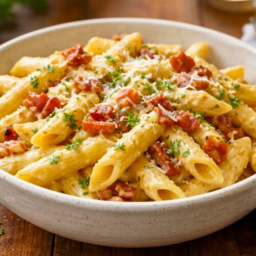 Mary Berry Penne Pasta with Bacon Recipe