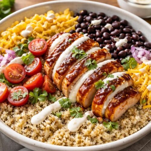 BBQ Ranch Chicken Quinoa Bowls Recipe