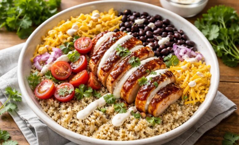 BBQ Ranch Chicken Quinoa Bowls Recipe