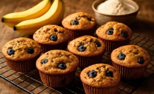 Banana and Blueberry Protein Muffins Recipe