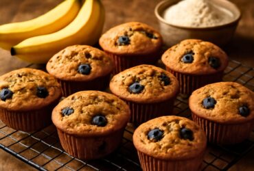 Banana and Blueberry Protein Muffins Recipe