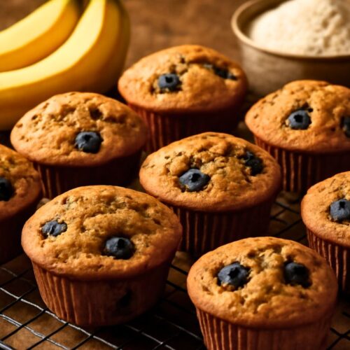 Banana and Blueberry Protein Muffins Recipe