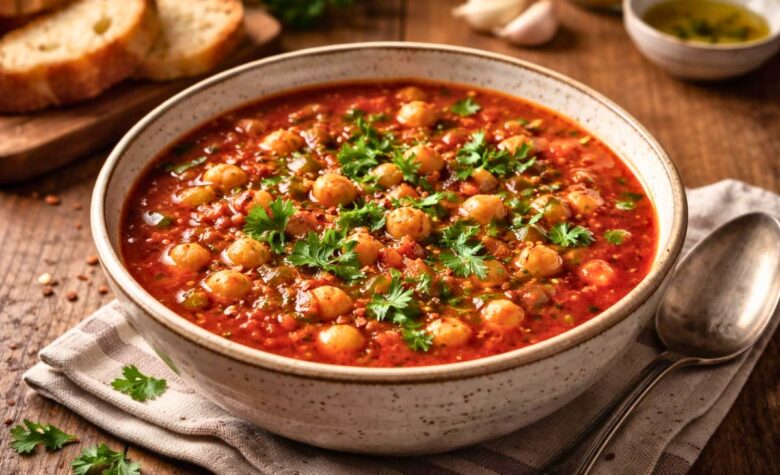 Chickpea Tomato Soup Recipe