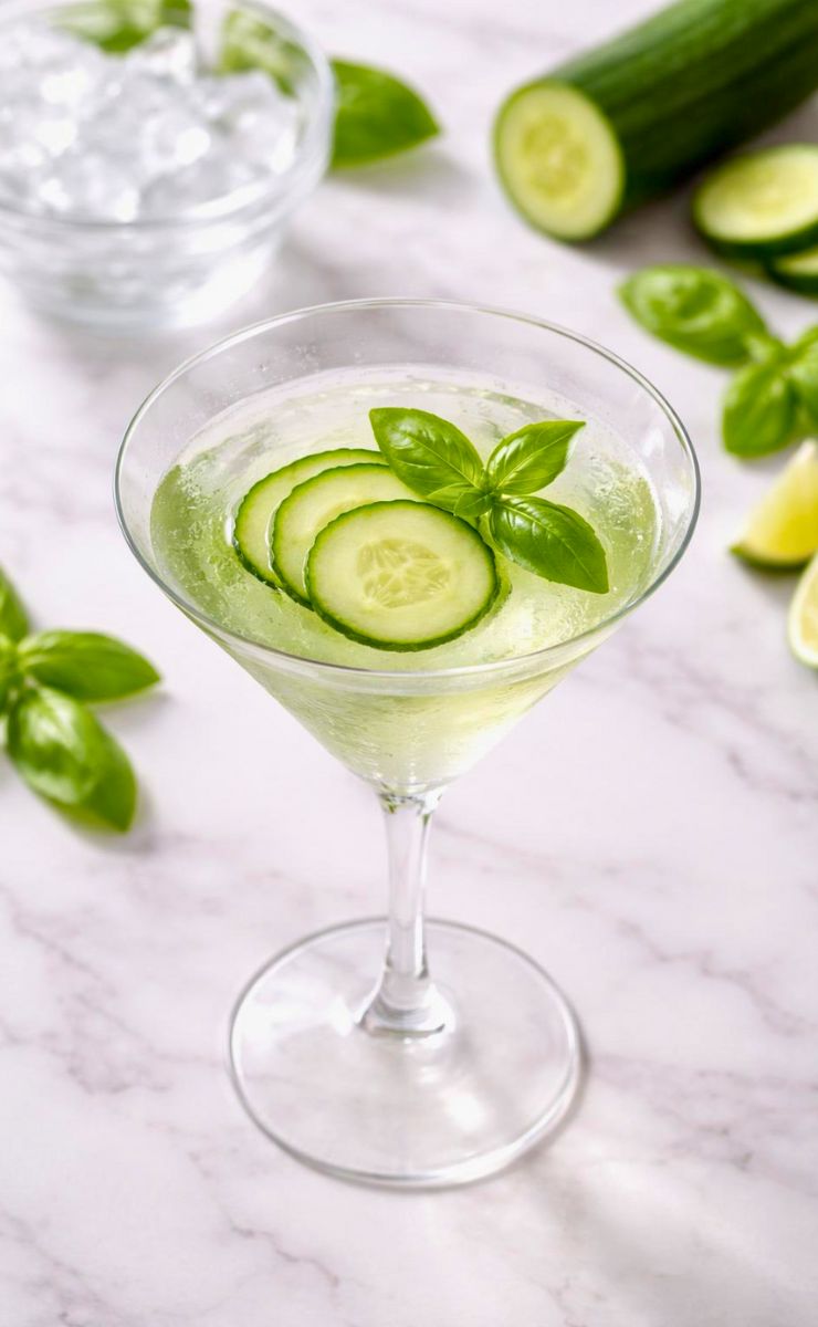 Cucumber Basil Martini Recipe