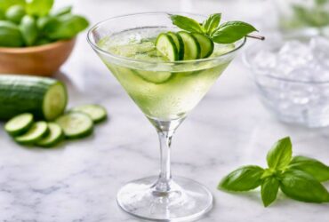 Cucumber Basil Martini Recipe