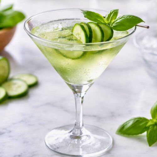Cucumber Basil Martini Recipe
