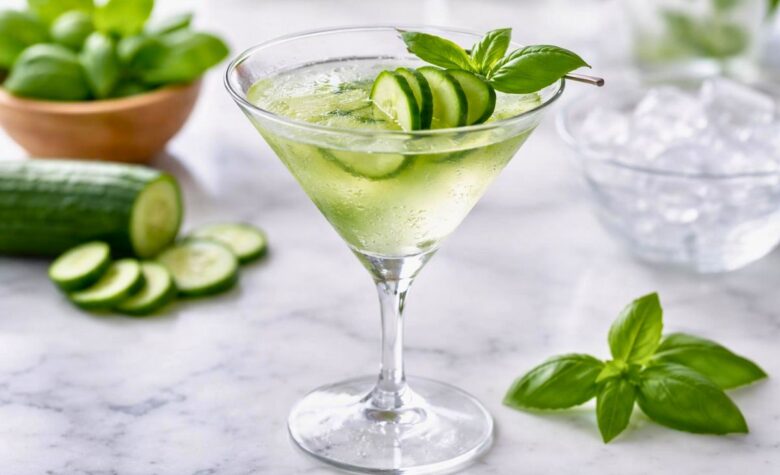 Cucumber Basil Martini Recipe