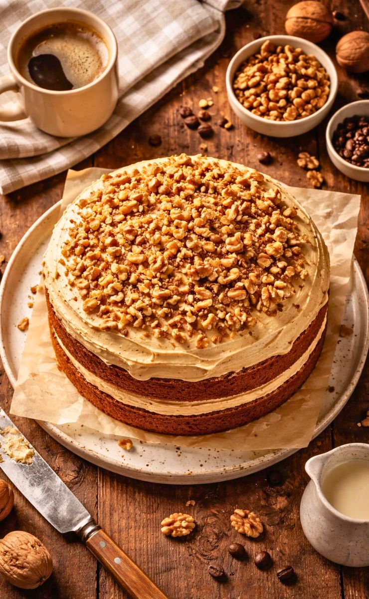 Hairy Bikers Coffee And Walnut Cake Recipe