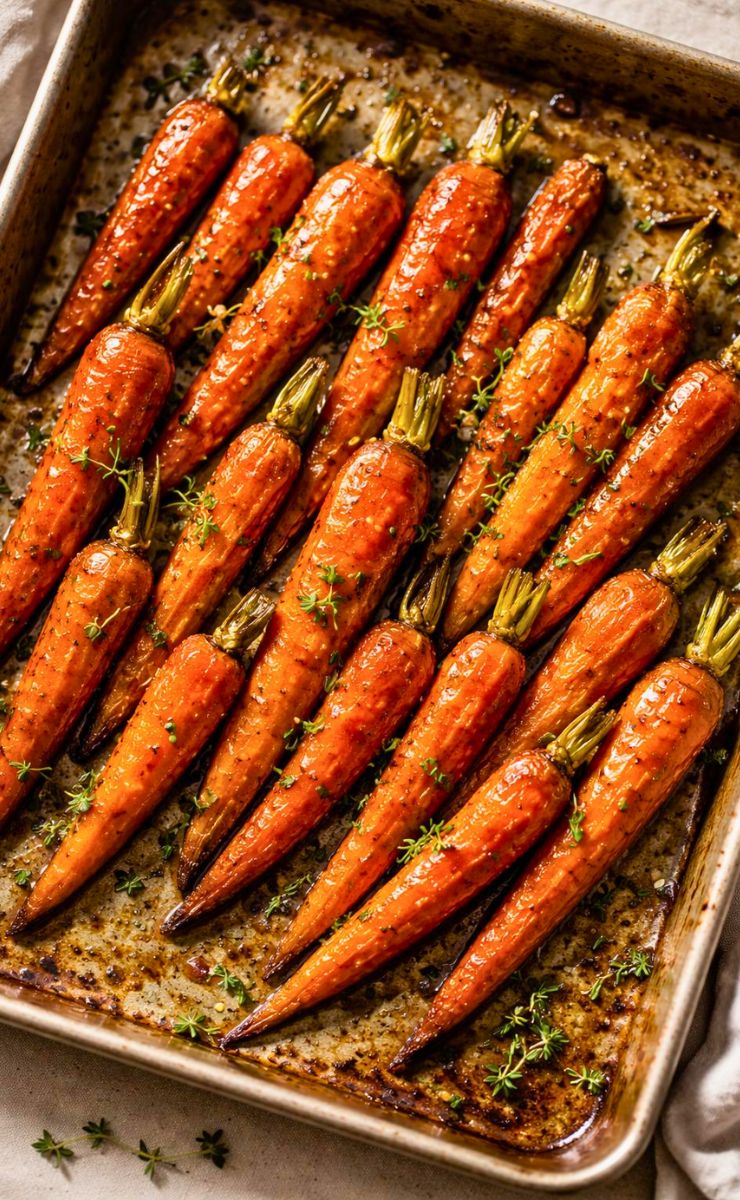 Maple Dijon Roasted Carrots Recipe