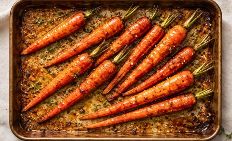 Maple Dijon Roasted Carrots Recipe