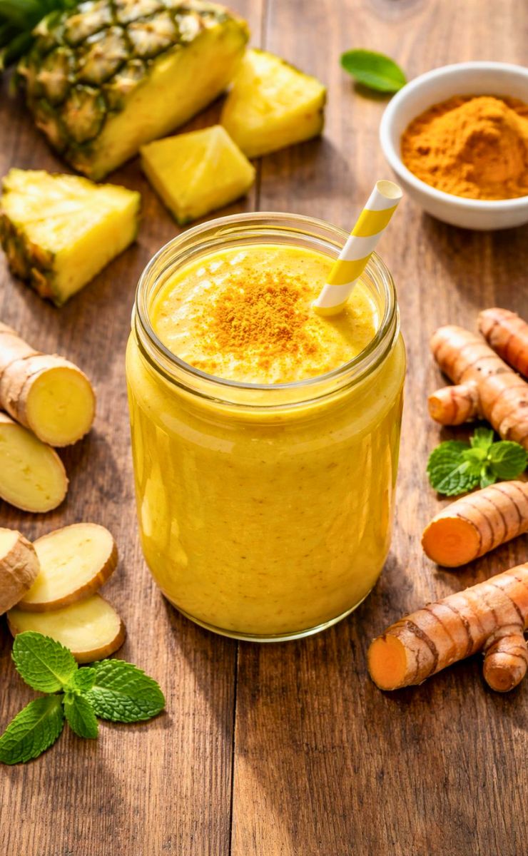 Pineapple Ginger Turmeric Smoothie Recipe