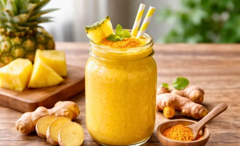 Pineapple Ginger Turmeric Smoothie Recipe