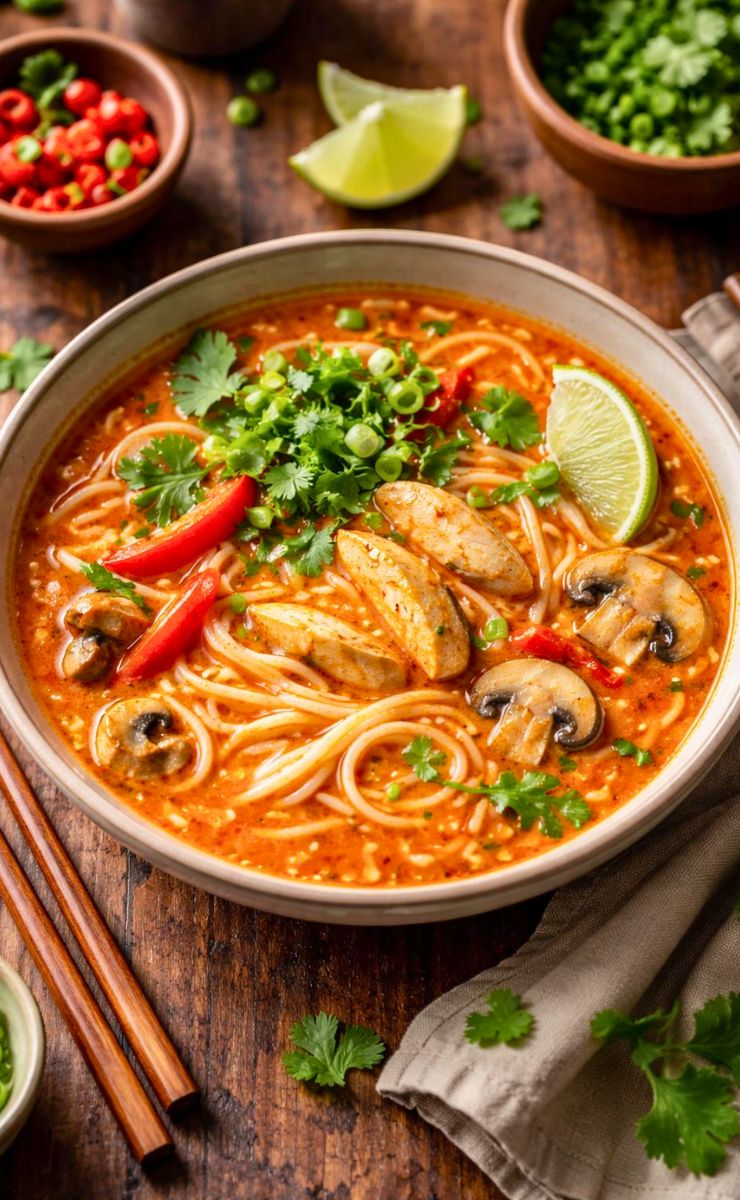 Thai Red Curry Noodle Soup Recipe