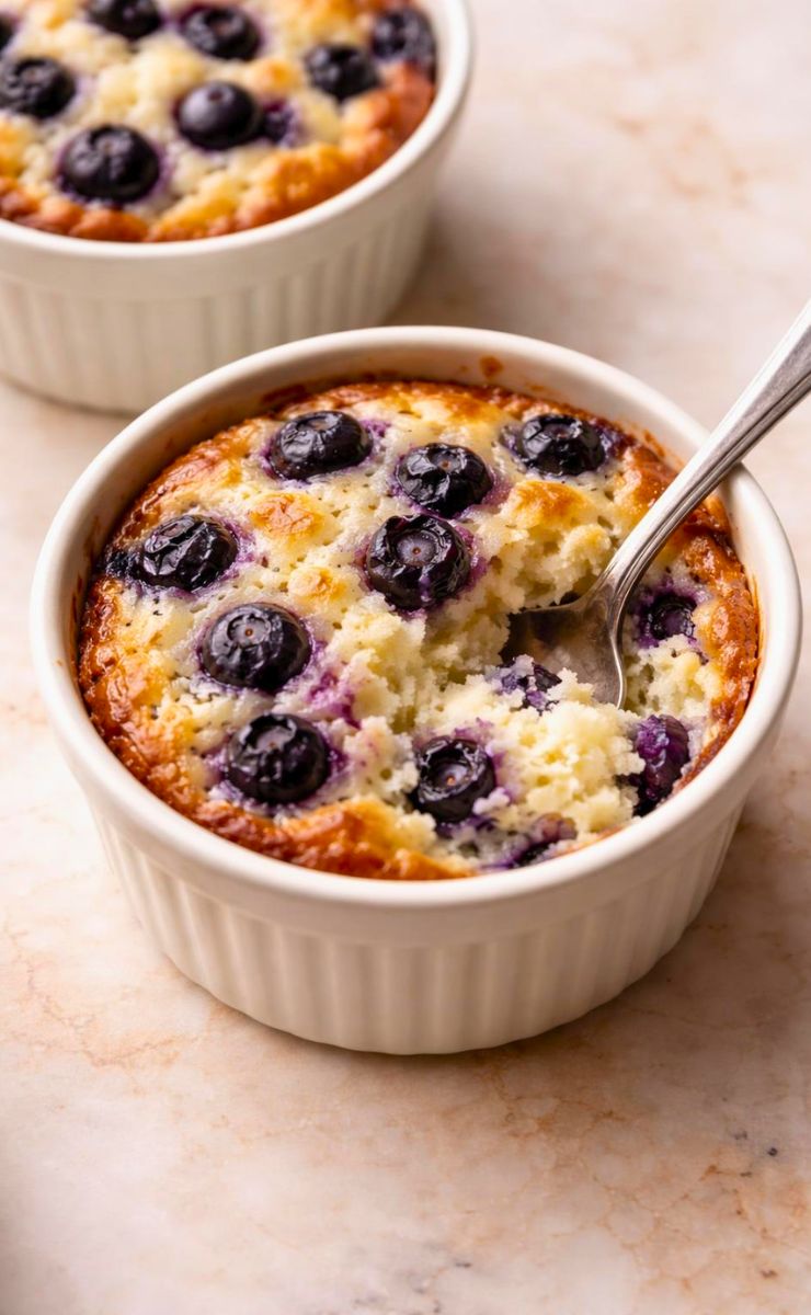 Baked Blueberry Cottage Cheese Bowls Recipe
