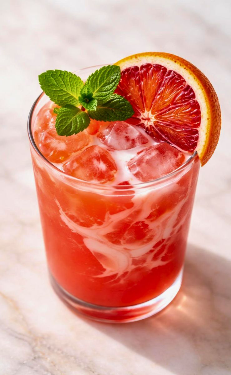 Easy Coconut Blood Orange Cocktail Recipe