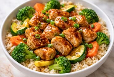 Healthy Hibachi Chicken Rice Bowls Recipe