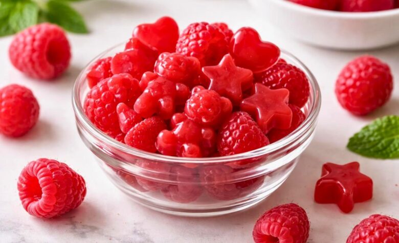 Homemade Raspberry Gummy Fruit Snacks Recipe