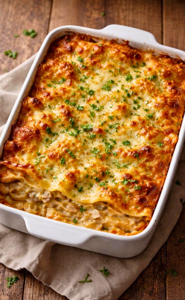 Mary Berry Chicken and Mushroom Lasagne Recipe