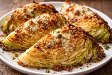 Roasted Garlic-Parmesan Cabbage Recipe