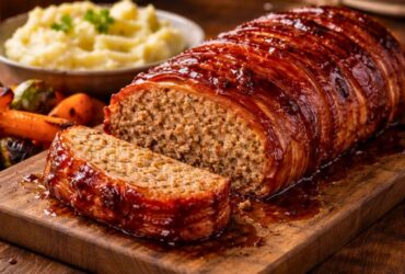 Bourbon BBQ Bacon-Wrapped Meatloaf Recipe