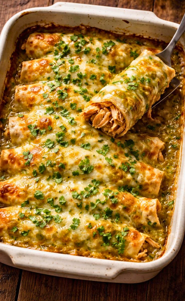 Chicken Enchiladas with Green Sauce Recipe