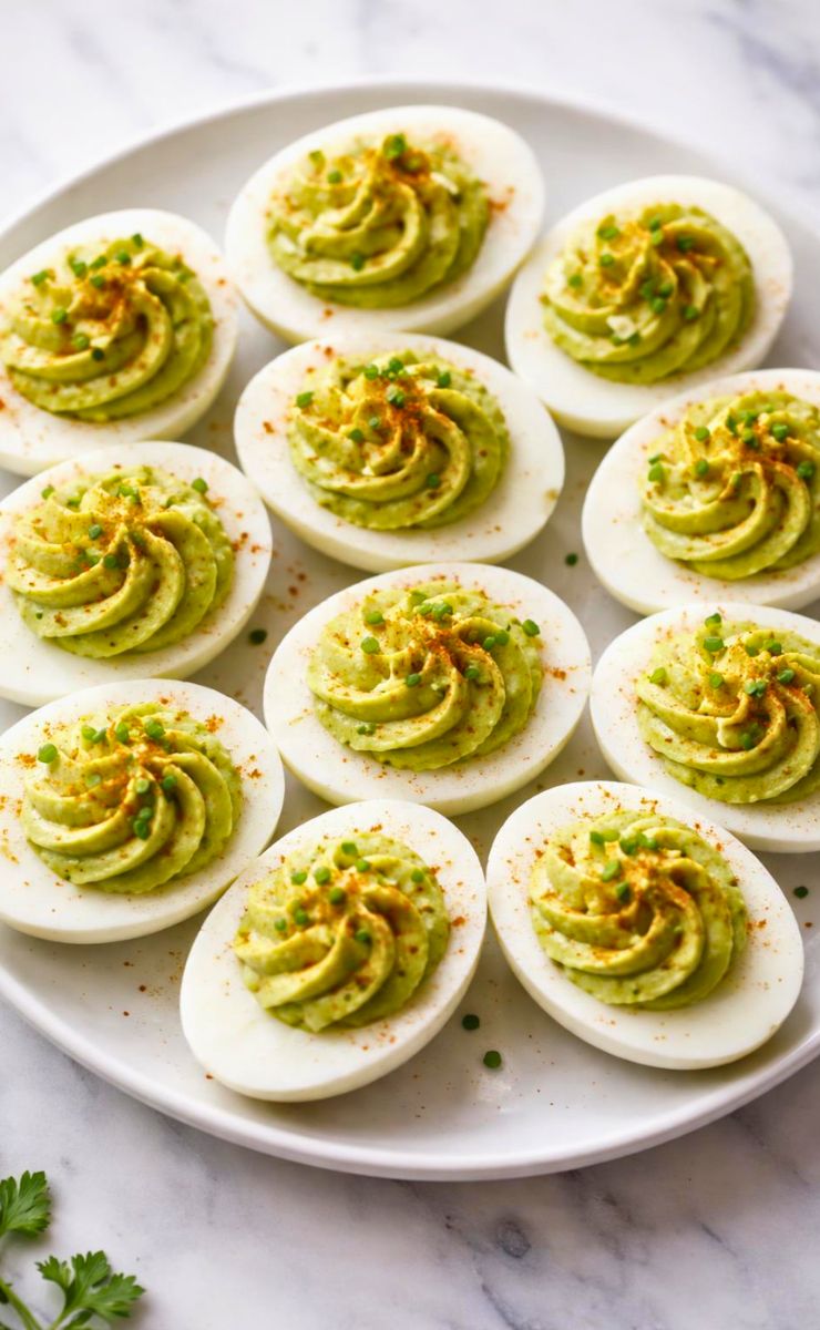 Creamy Avocado Deviled Eggs Recipe