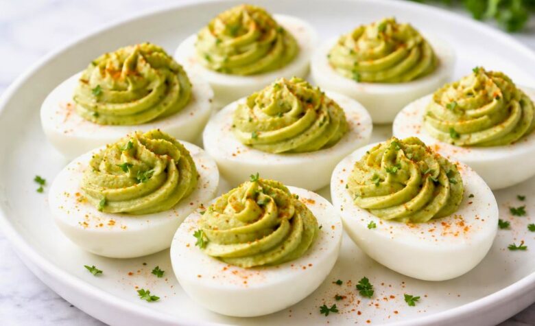 Creamy Avocado Deviled Eggs Recipe