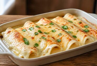 Creamy White Chicken Enchiladas Recipe