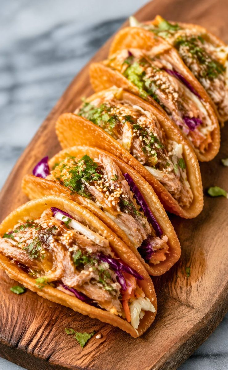 Crispy Chicken Wonton Tacos Recipe