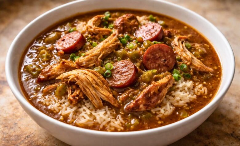 Justin Wilson Chicken and Sausage Gumbo Recipe