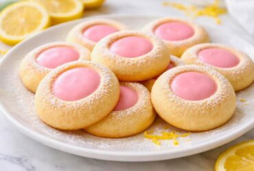 Pink Lemonade Thumbprint Cookies Recipe