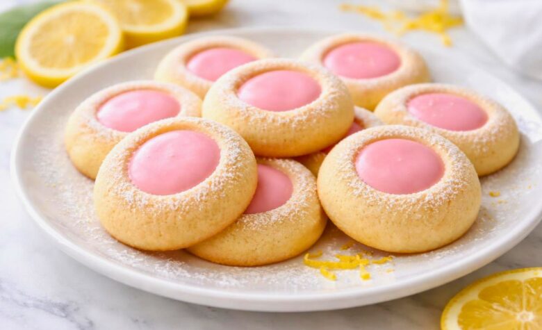 Pink Lemonade Thumbprint Cookies Recipe