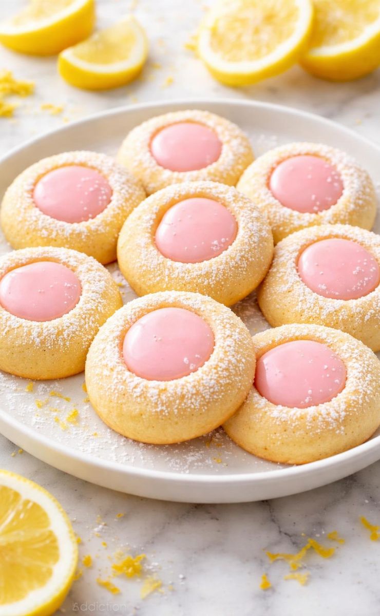 Pink Lemonade Thumbprint Cookies Recipe