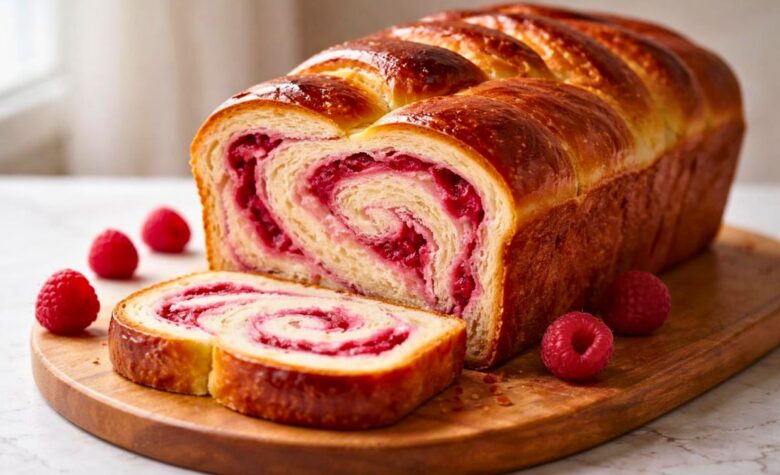Raspberry Swirl Brioche Loaf Recipe