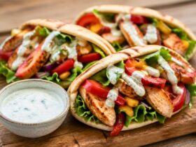 Sheet Pan Chicken Pitas with Herby Ranch Recipe