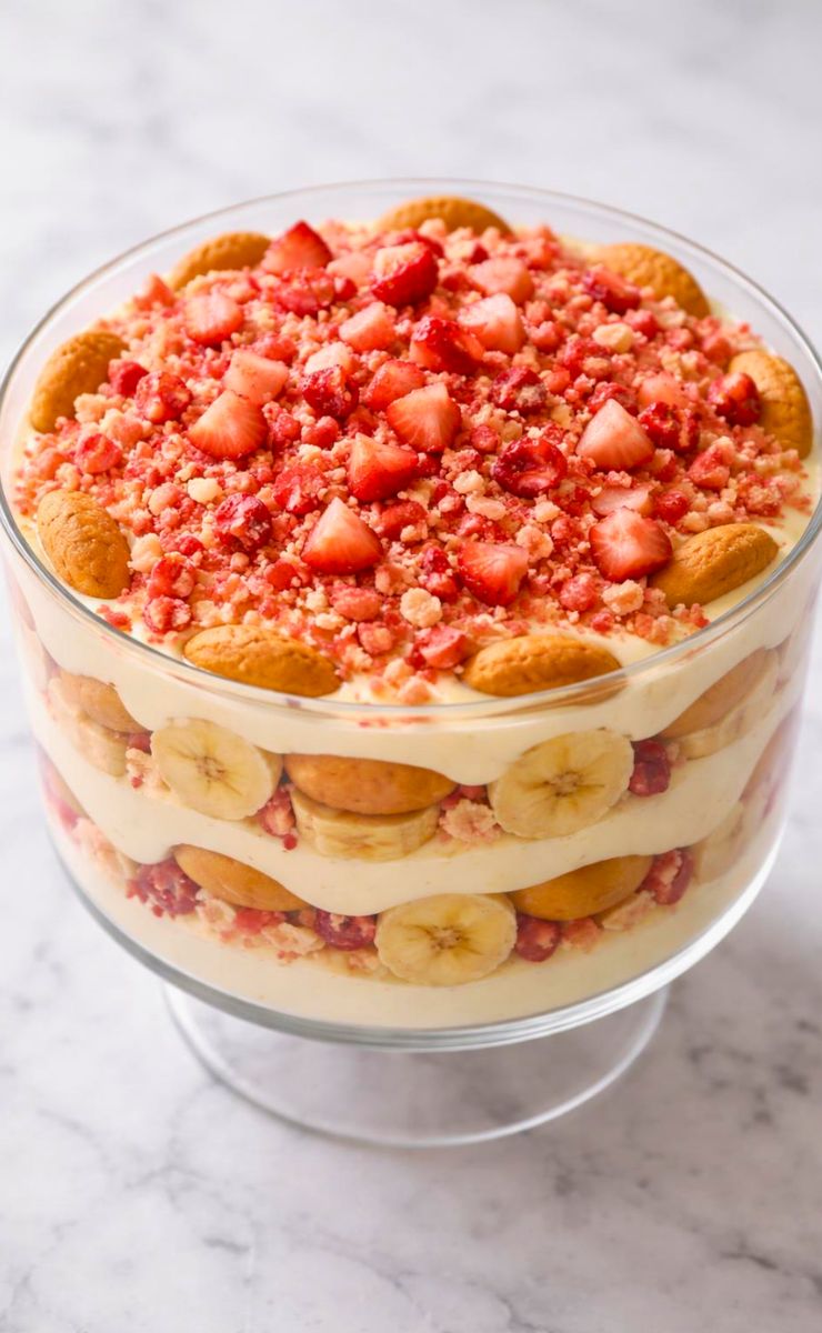Strawberry Crunch Banana Pudding Recipe