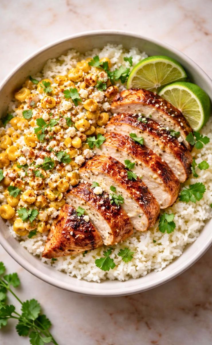 Street Corn Chicken Rice Bowl Recipe