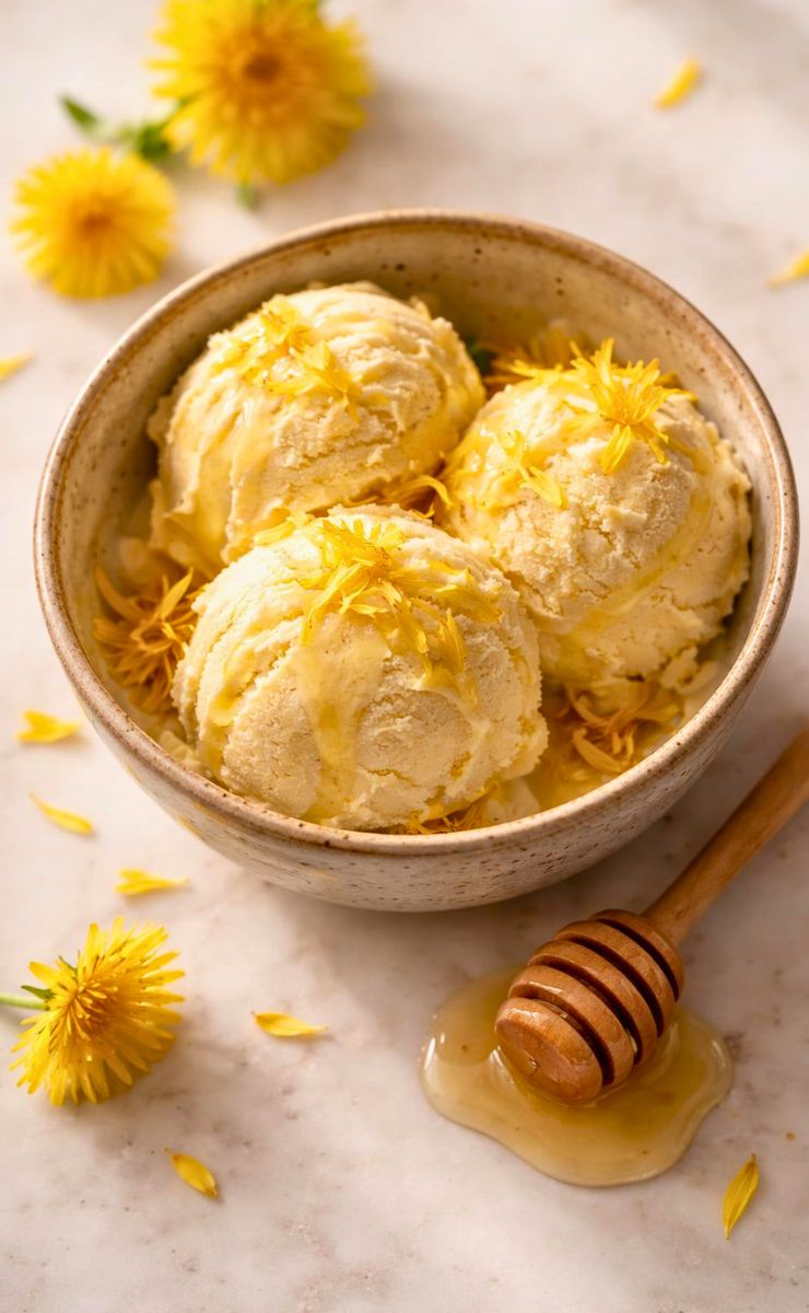 Dandelion & Honey Ice Cream Recipe