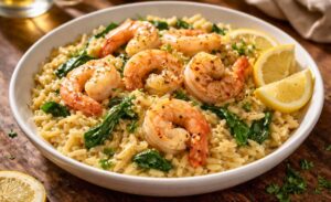 Lemon Garlic Shrimp Orzo Recipe