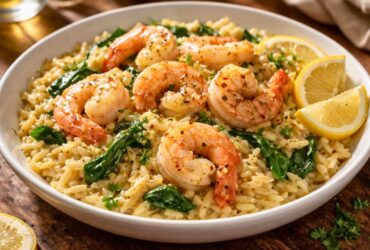 Lemon Garlic Shrimp Orzo Recipe