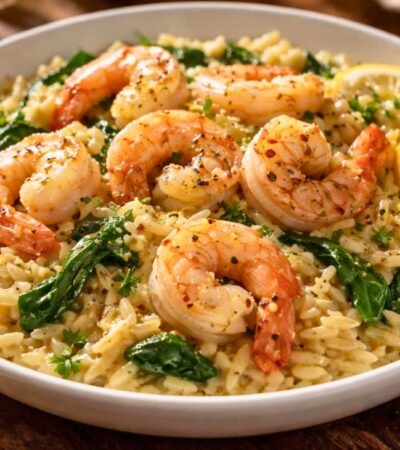 Lemon Garlic Shrimp Orzo Recipe
