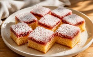 Mary Berry Jam and Coconut Tray Bake Recipe