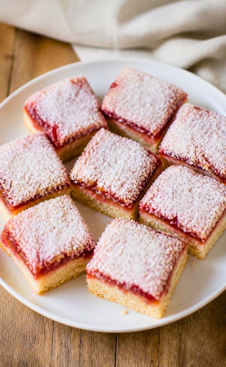 Mary Berry Jam and Coconut Tray Bake Recipe