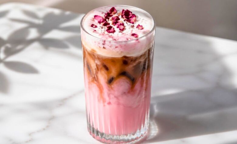 Pink Coconut Iced Latte Recipe