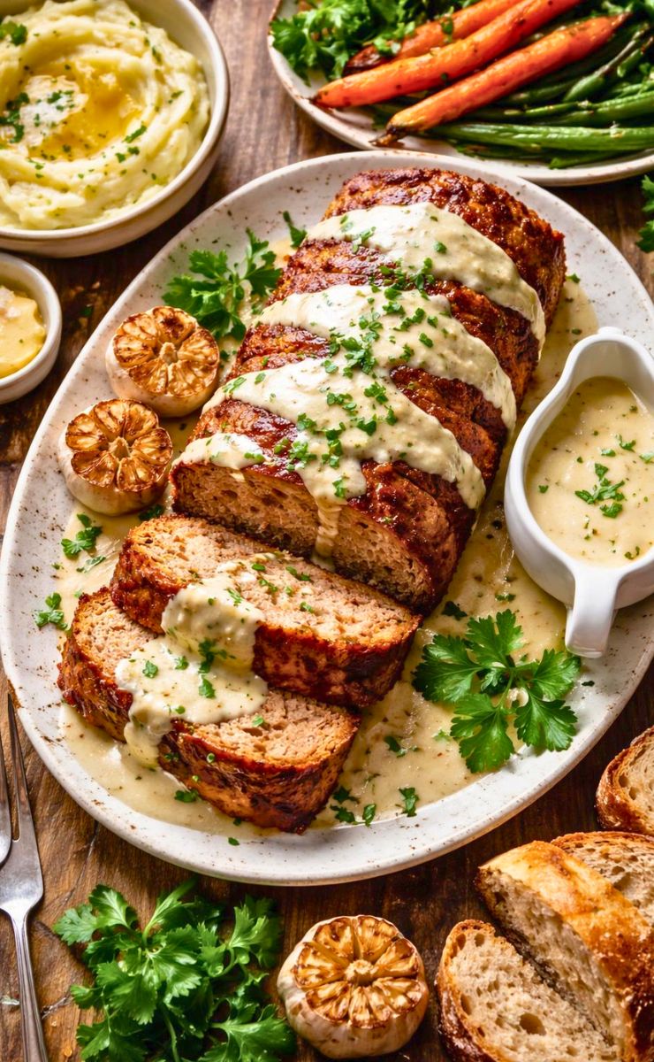 Ina Garten Meatloaf with Garlic Sauce Recipe