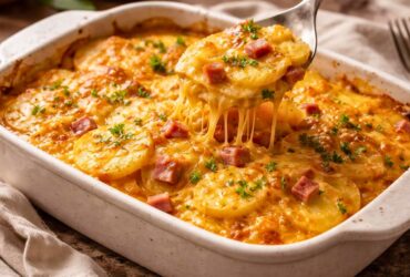 Homemade Crockpot Ham Scalloped Potatoes Recipe