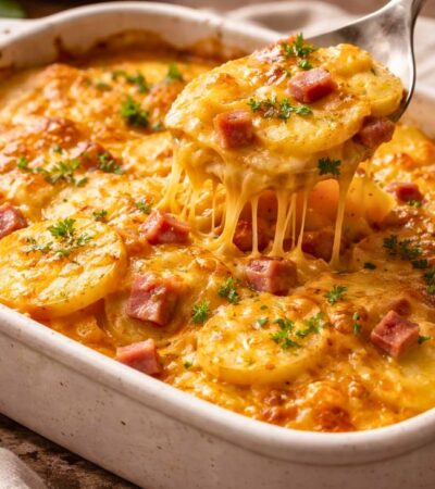 Homemade Crockpot Ham Scalloped Potatoes Recipe